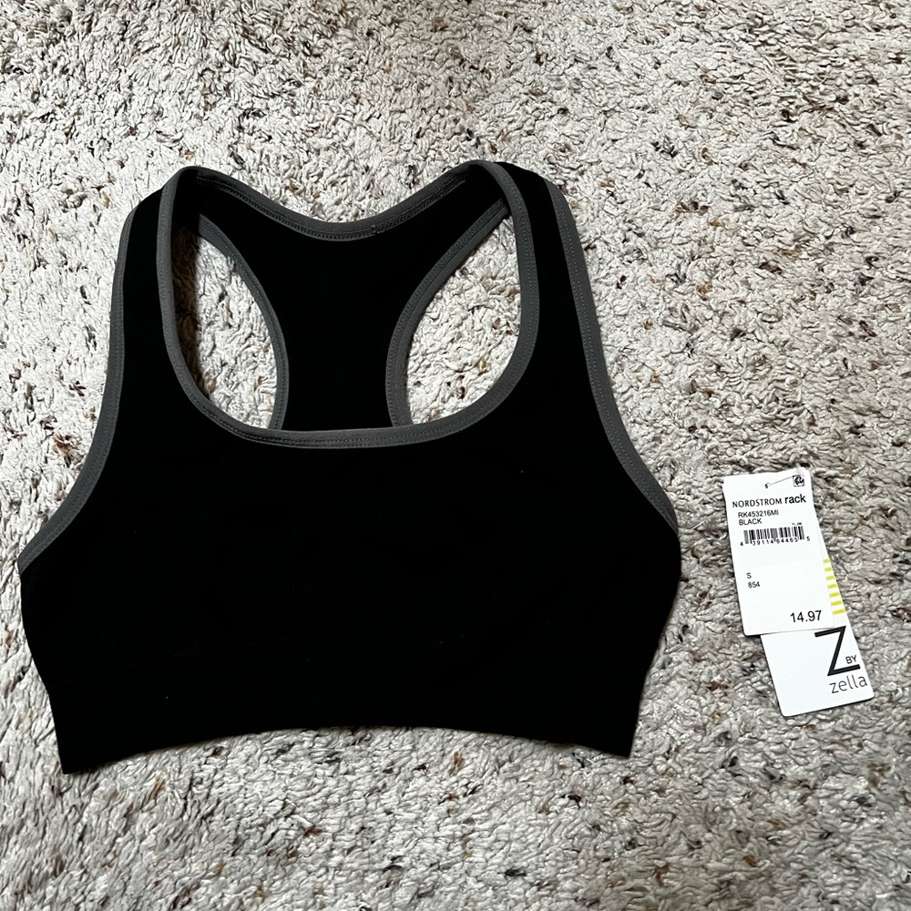 NEW Zella black sports bra size Small